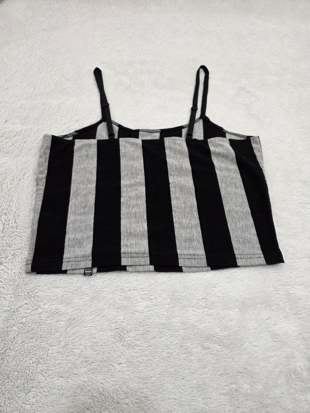 Forest Ink Black & Gray Striped Crop Tank Top - Picture 2 of 5